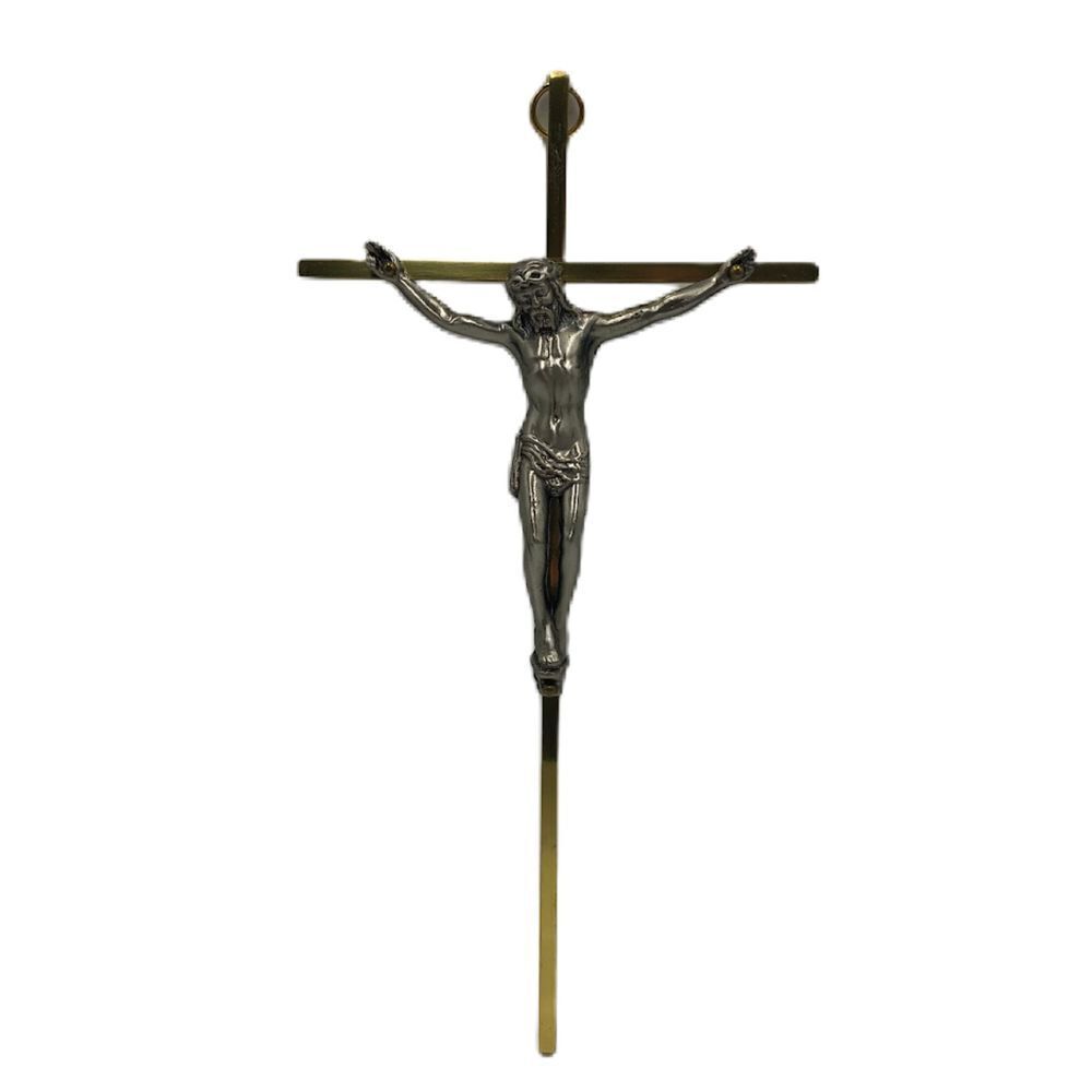 Vintage INRI Brass Jesus Crucifix Christian Religious Cross Hanging Wall Art